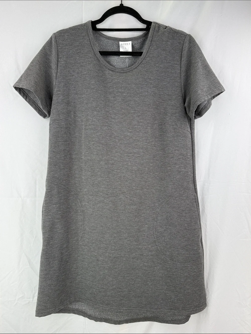 serra ladies beach dress | Tops | Serra Womens Size Large Gray Short Sleeve Tshirt Summer With Pockets Nwt Size:Gift Set 3.3 oz